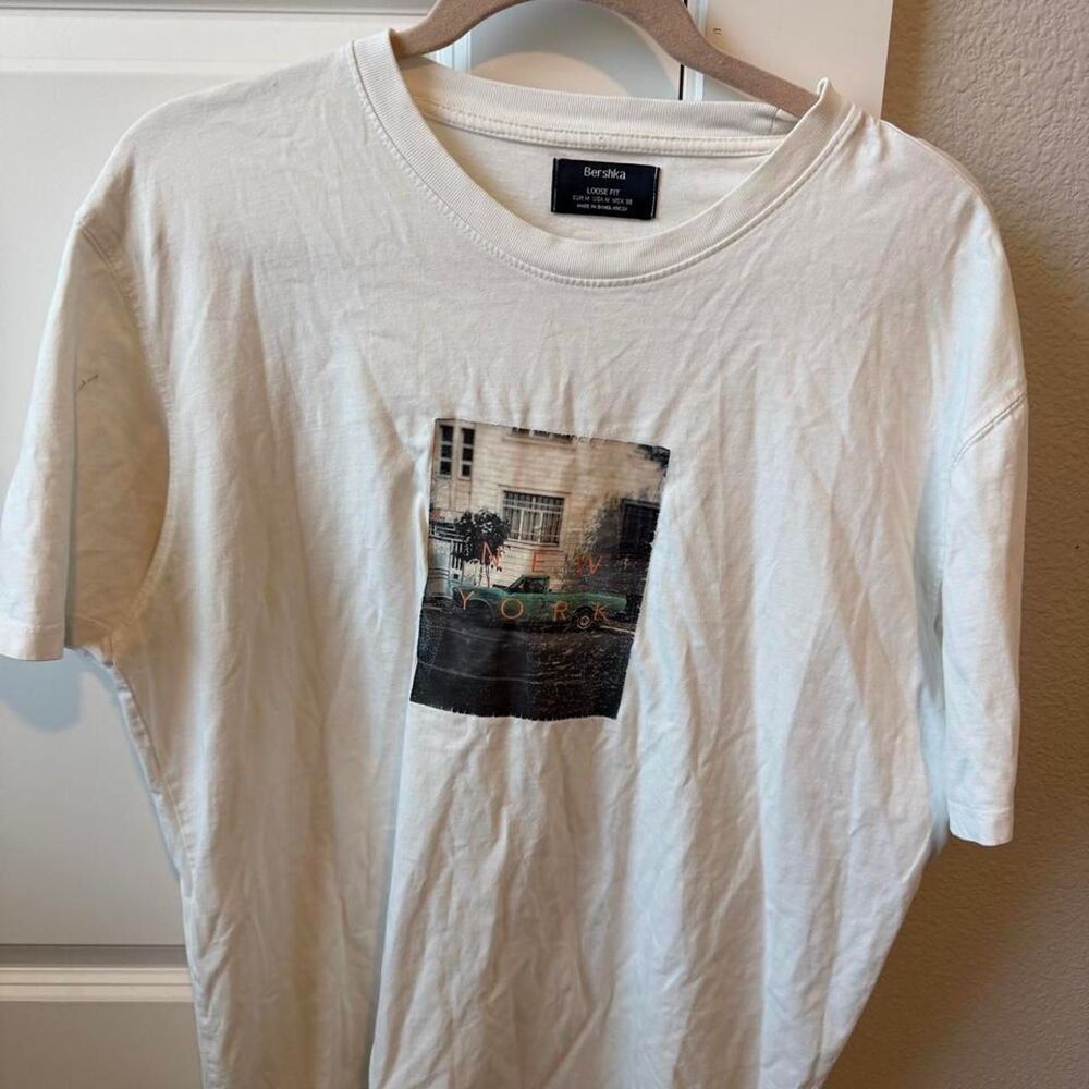 Bershka Vintage Look Graphic Everyday T-shirt
